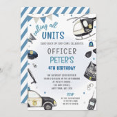 Einladung der Polizei zum Geburtstag - Polizeibeam (Vorne/Hinten)