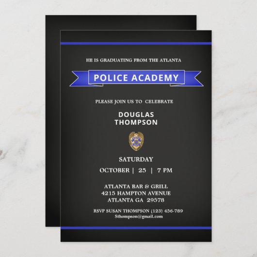 Einladung der Polizeiakademie (Vorne/Hinten)