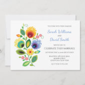 Einladung der polnischen Folk-Blume zur Gelben Hoc (Vorderseite)