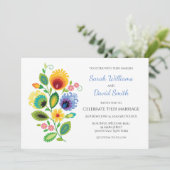 Einladung der polnischen Folk-Blume zur Gelben Hoc (Stehend Vorderseite)