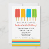 Einladung der Popsicle Birthday Party (Vorderseite)