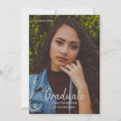 Einladung der Portrait Foto Graduation Party (Vorderseite)