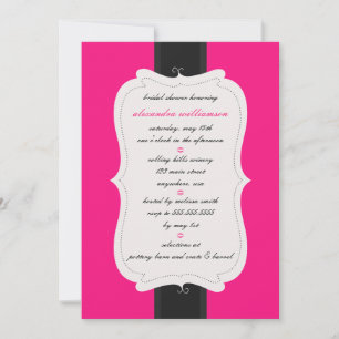Einladung der Posh Bridal Dusche {Pink & Black}