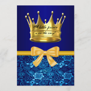 Einladung der Prince Crown Babydusche
