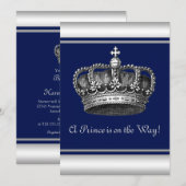 Einladung der Prince Crown Babydusche (Vorne/Hinten)