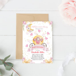 Einladung der Princess Carriage Baby Dusche