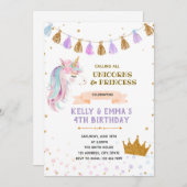 Einladung der Prinzessin zum gemeinsamen Geburtsta (Vorne/Hinten)