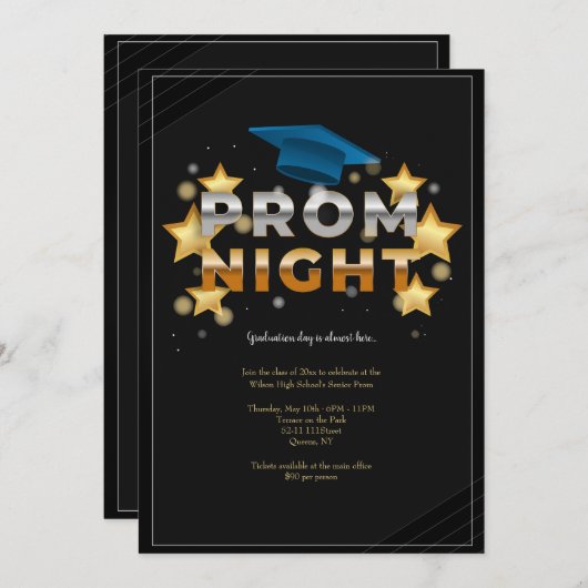 Einladung der Prom Night Galaxy (Vorne/Hinten)