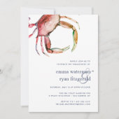 Einladung der Red Crab Engagement Party (Vorderseite)