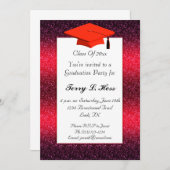 Einladung der Red Graduation Party (Vorne/Hinten)