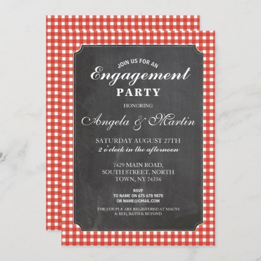 Einladung der Red Karo Chalk der Einsatzpartei (Vorne/Hinten)