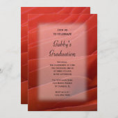 Einladung der Red Ranunculus Graduation Party (Vorne/Hinten)