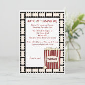 Einladung der Reel Time Birthday Party (Stehend Vorderseite)