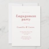 Einladung der Retro Dusty Rose (Vorderseite)