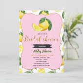 Einladung der rosa Dusche der Limonade (Stehend Vorderseite)