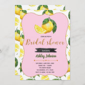Einladung der rosa Dusche der Limonade (Vorne/Hinten)