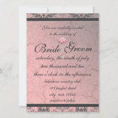 Einladung der rosa Grunge Demasketball (Vorderseite)