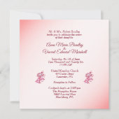 Einladung der rosa Hochzeitsglocken (Vorderseite)