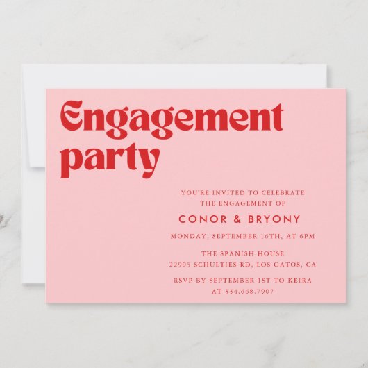 Einladung der rosa roten Begegnungspartei (Vorderseite)