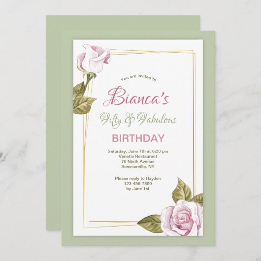 Einladung der Rose (Vorne/Hinten)