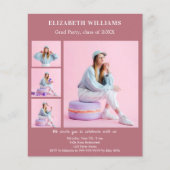 Einladung der Rose Gold Foto Graduation Party (Vorderseite)