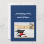 Einladung der Rot- und Navy-Foto-Graduierungsparte (Rückseite)