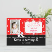 Einladung der Roten Geburtstagspartei (Stehend Vorderseite)