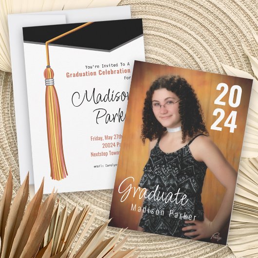 Einladung der Rust Tassel Graduation Party