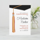 Einladung der Rust Tassel Graduation Party (Stehend Vorderseite)