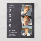 Einladung der Rustikal 3 Foto Budget Graduation Pa (Vorderseite)