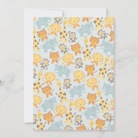 Einladung der Safari-Dusche (Rückseite)