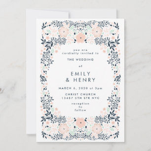 Einladung der sanften Navy zur Hochzeit