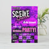 Einladung der Scene Queen zum Geburtstag (Stehend Vorderseite)
