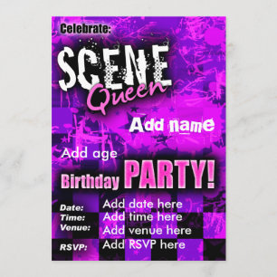 Einladung der Scene Queen zum Geburtstag