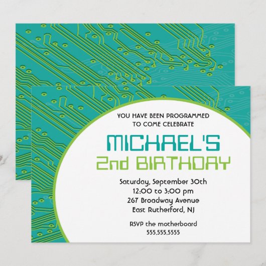 Einladung der Schalttafel (Vorne/Hinten)