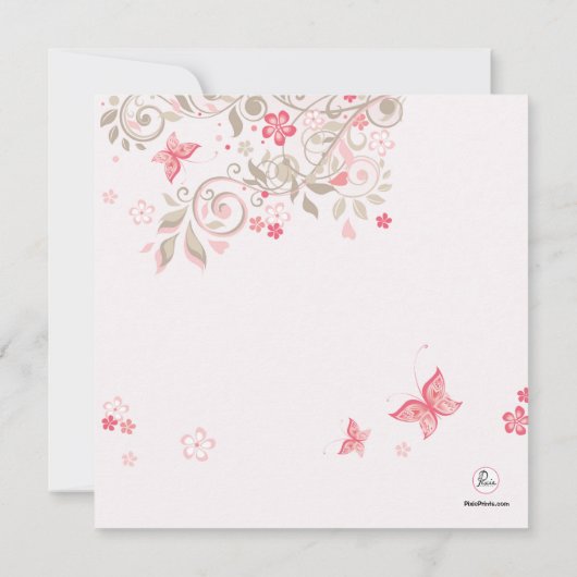 Einladung der Schmetterlings-Wiesen-Mutter Tages (Rückseite)