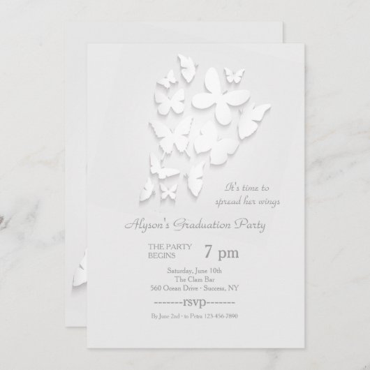 Einladung der Schmetterlingspartei (Vorne/Hinten)