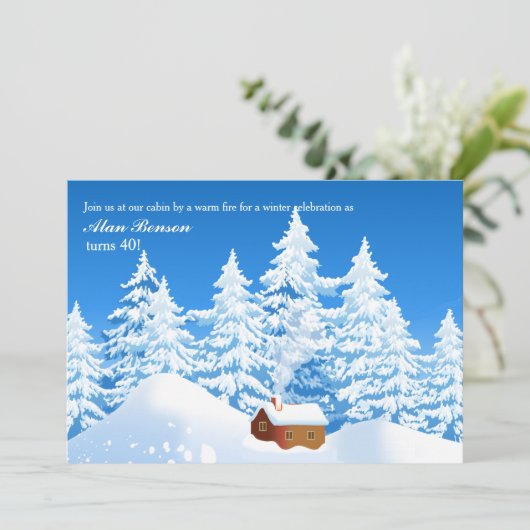 Einladung der Schneekabine (Stehend Vorderseite)