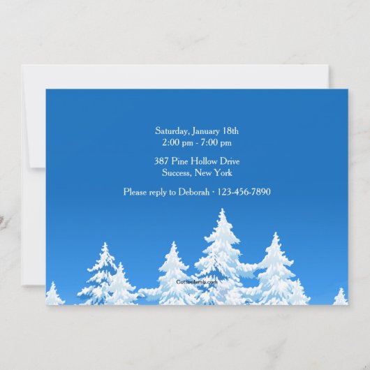 Einladung der Schneekabine (Rückseite)