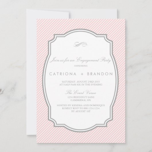 EINLADUNG DER SCHWARZEN UND GRAUEN STRIPIERTEN ENG (Vorderseite)