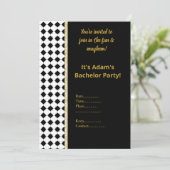 EINLADUNG DER SCHWARZEN UND WEISSEN GEOMETRISCHEN  (Stehend Vorderseite)