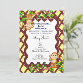 Einladung der schwungenden Affendusche - Gelb (Stehend Vorderseite)