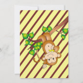 Einladung der schwungenden Affendusche - Gelb (Rückseite)