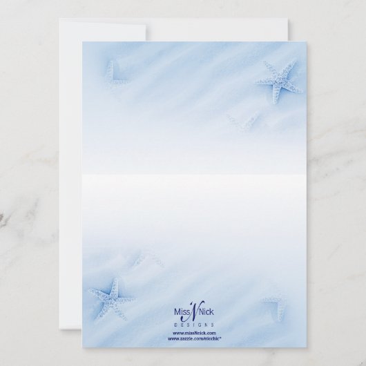 Einladung der Serene Blue Ocean Scene (Rückseite)