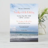 Einladung der Serene Blue Ocean Scene (Stehend Vorderseite)