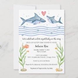 Einladung der Shark Baby Shower unter dem Meer