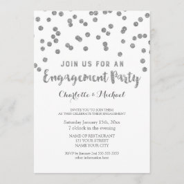 Einladung der Silver Confetti Engagement Party