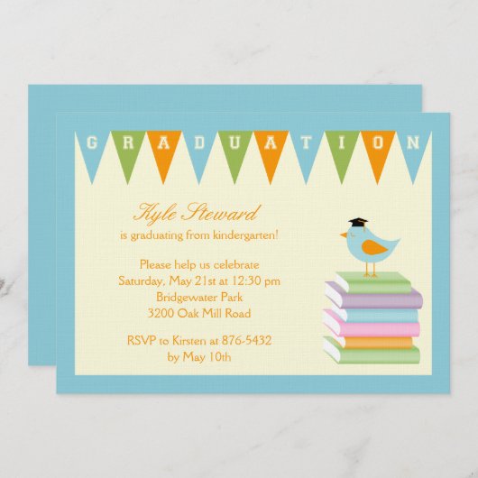 Einladung der Smart Birdie Graduation Party (Vorne/Hinten)