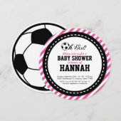 Einladung der Soccer Girl Baby Dusche (Vorne/Hinten)