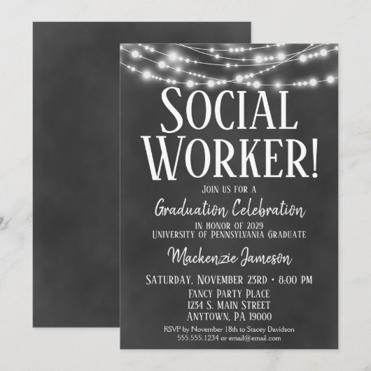 Einladung der Sozialarbeitergruppe (Vorne/Hinten)